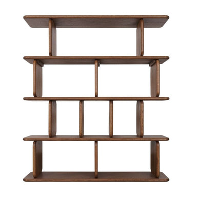 Tudor Oak Shelving Unit - 4 Tier Walnut