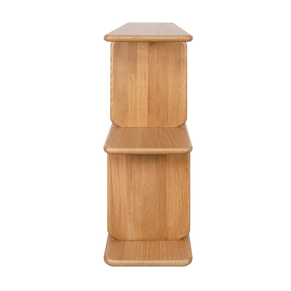 Tudor Oak Shelving Unit - 2 Tier Natural