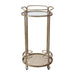 Wentworth Round Bar Cart - Antique Gold