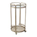 Wentworth Round Bar Cart - Antique Gold