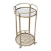 Wentworth Round Bar Cart - Antique Gold