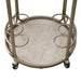 Wentworth Round Bar Cart - Antique Gold