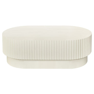 Avery Oval Coffee Table - Ivory