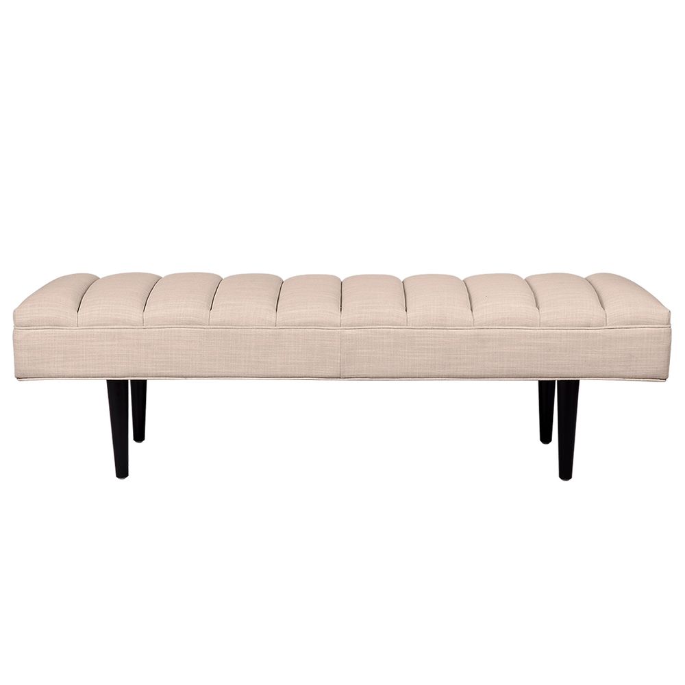 Central Park Bench Ottoman - Fawn Linen