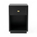 Logan 40x60cm Bedside Table - Black