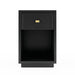 Logan 40x60cm Bedside Table - Black