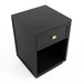 Logan 40x60cm Bedside Table - Black