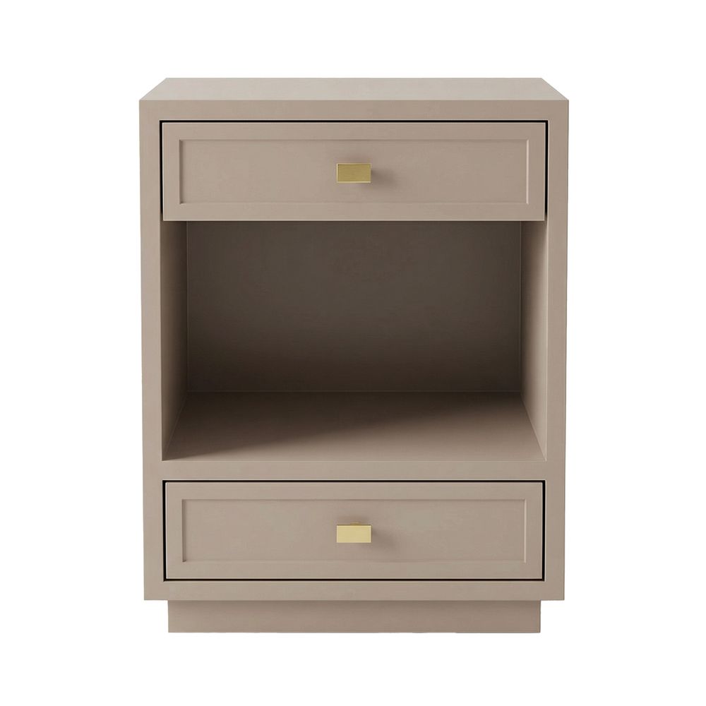 Logan Bedside Table - Taupe