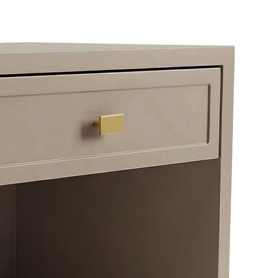 Logan Bedside Table - Taupe