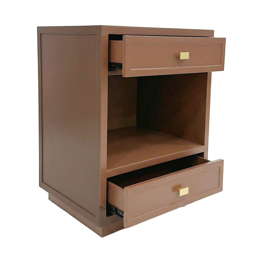 Logan Bedside Table - Mocha Mousse