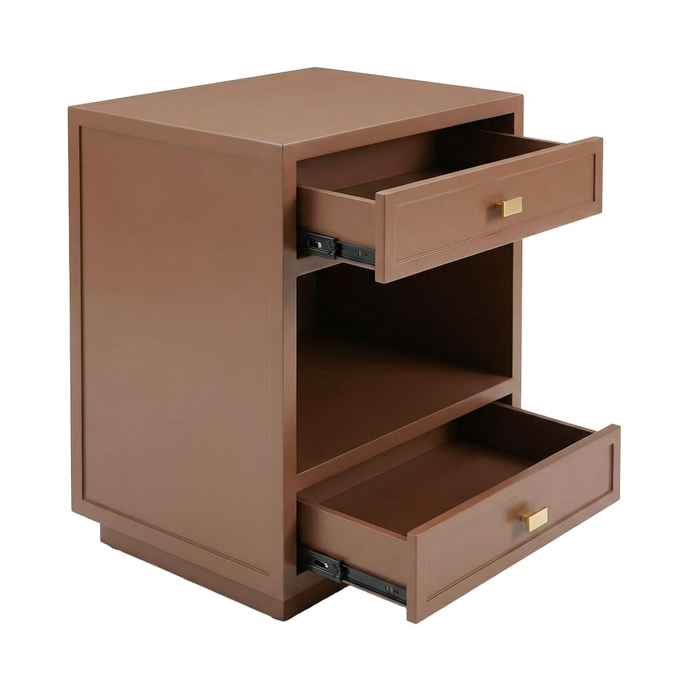 Logan Bedside Table - Mocha Mousse