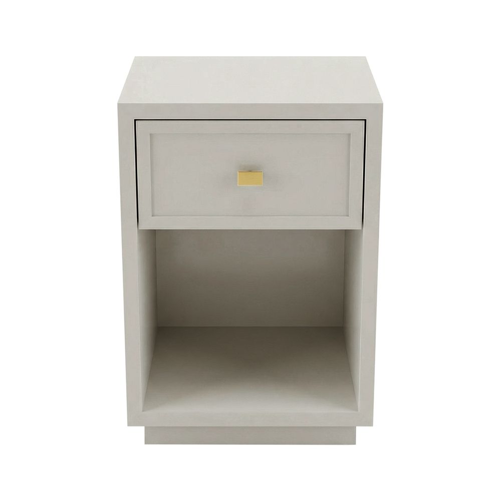 Logan 40x60cm Bedside Table - Grey