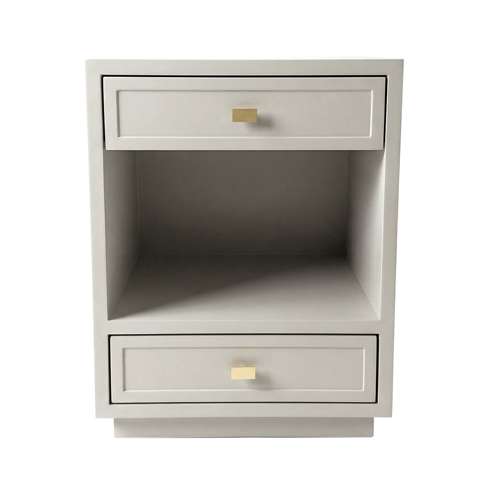 Logan 50x65cm Bedside Table - Grey