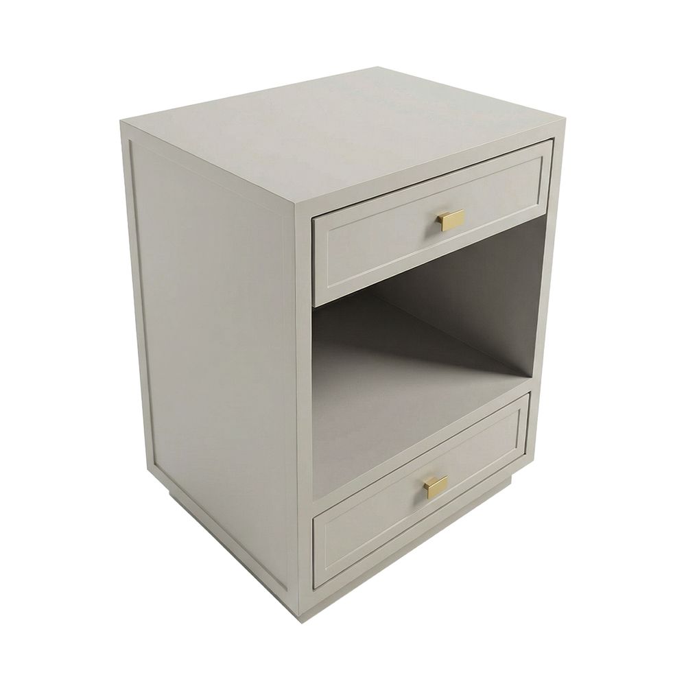 Logan 50x65cm Bedside Table - Grey