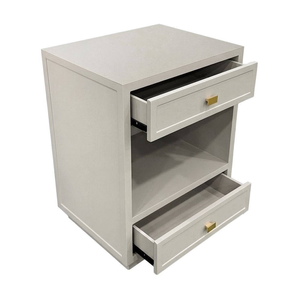 Logan 50x65cm Bedside Table - Grey