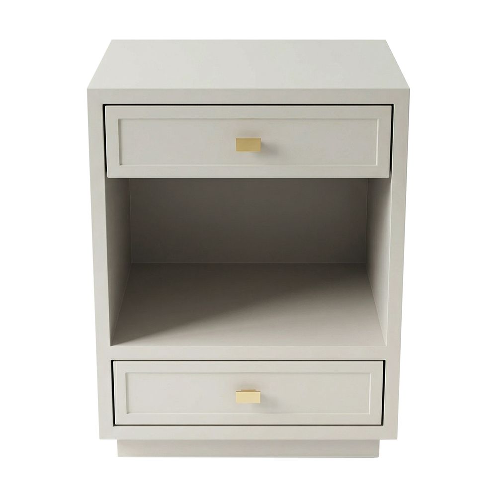 Logan 50x65cm Bedside Table - Grey