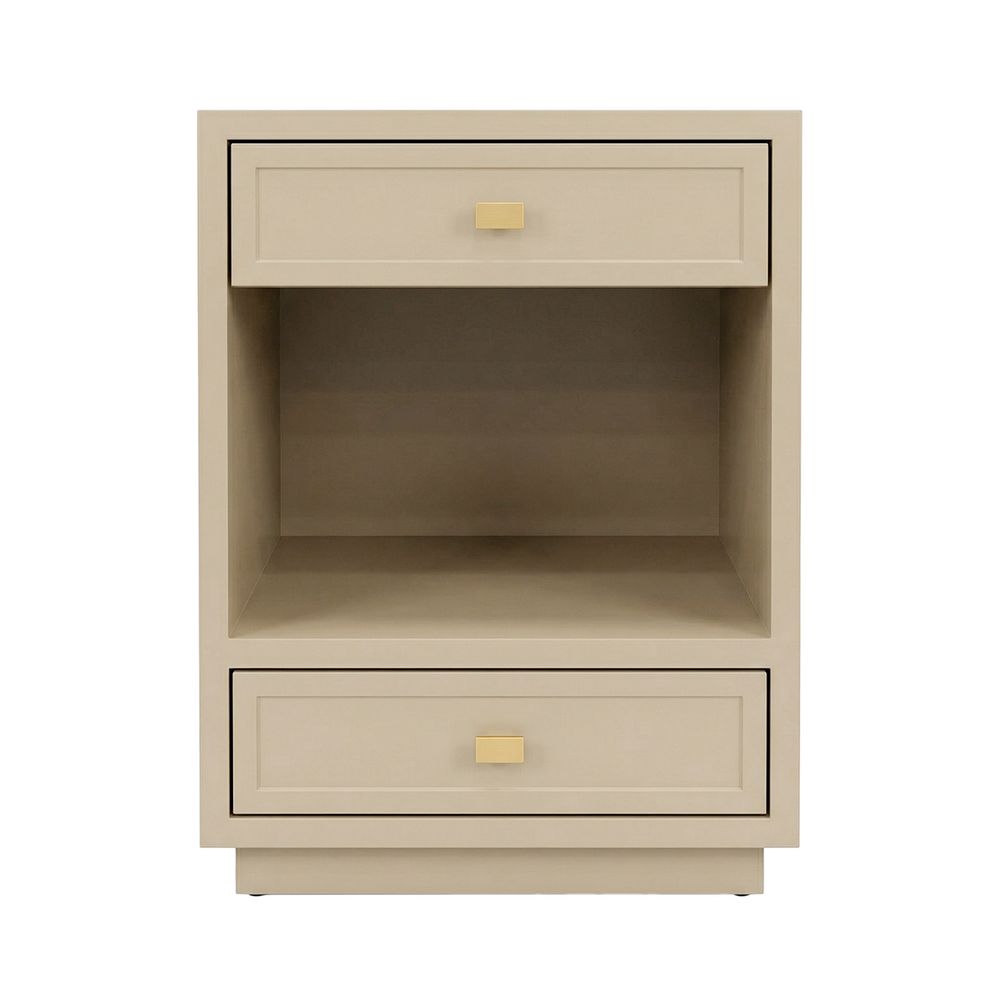 Logan Bedside Table - Beige