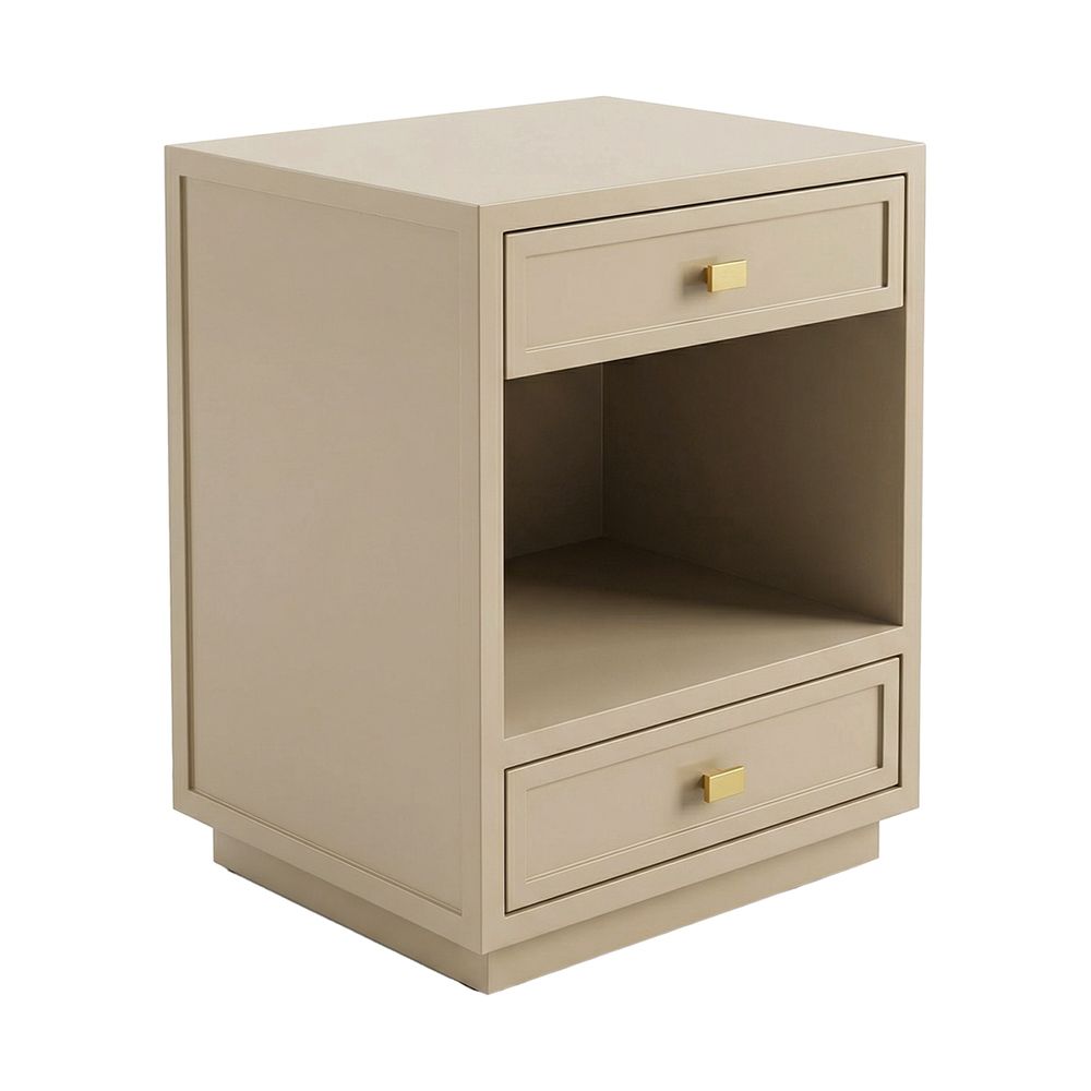 Logan Bedside Table - Beige