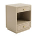 Logan Bedside Table - Beige