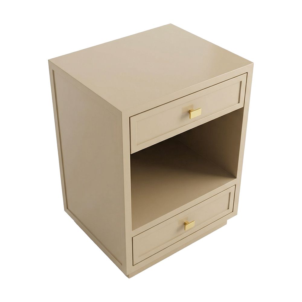 Logan Bedside Table - Beige