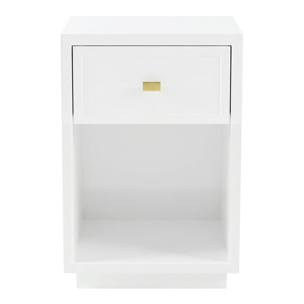 Logan 40x60cm Bedside Table - White
