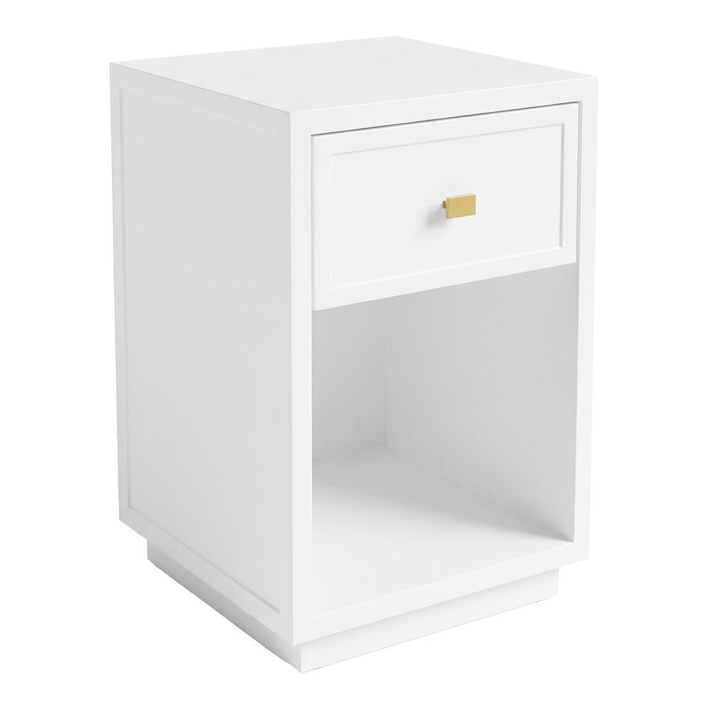 Logan 40x60cm Bedside Table - White