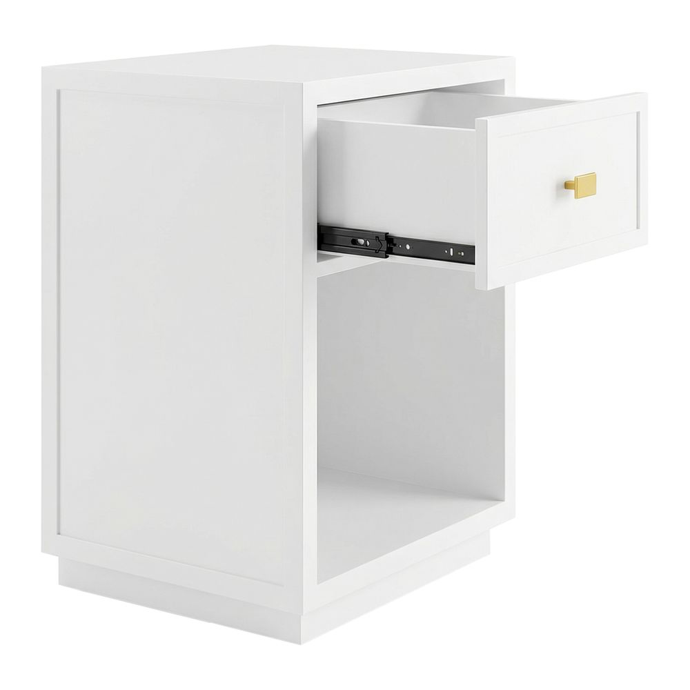 Logan 40x60cm Bedside Table - White