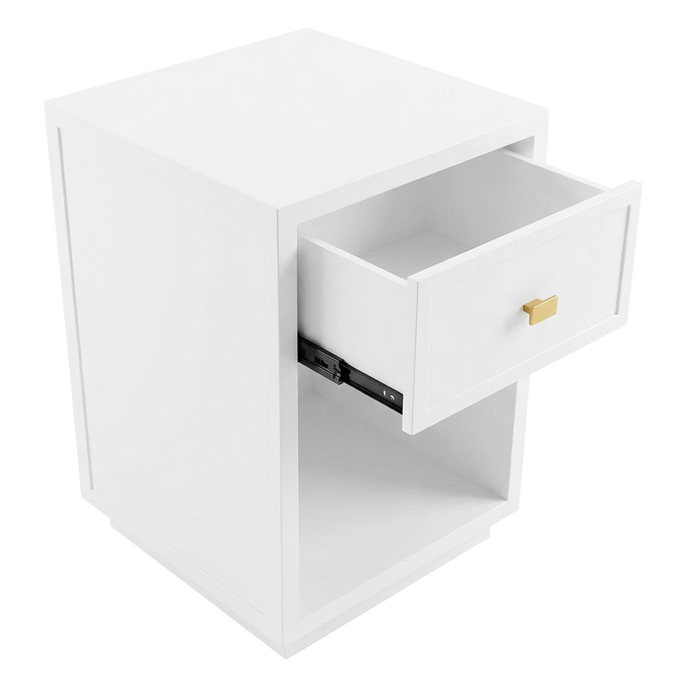 Logan 40x60cm Bedside Table - White
