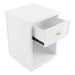 Logan 40x60cm Bedside Table - White