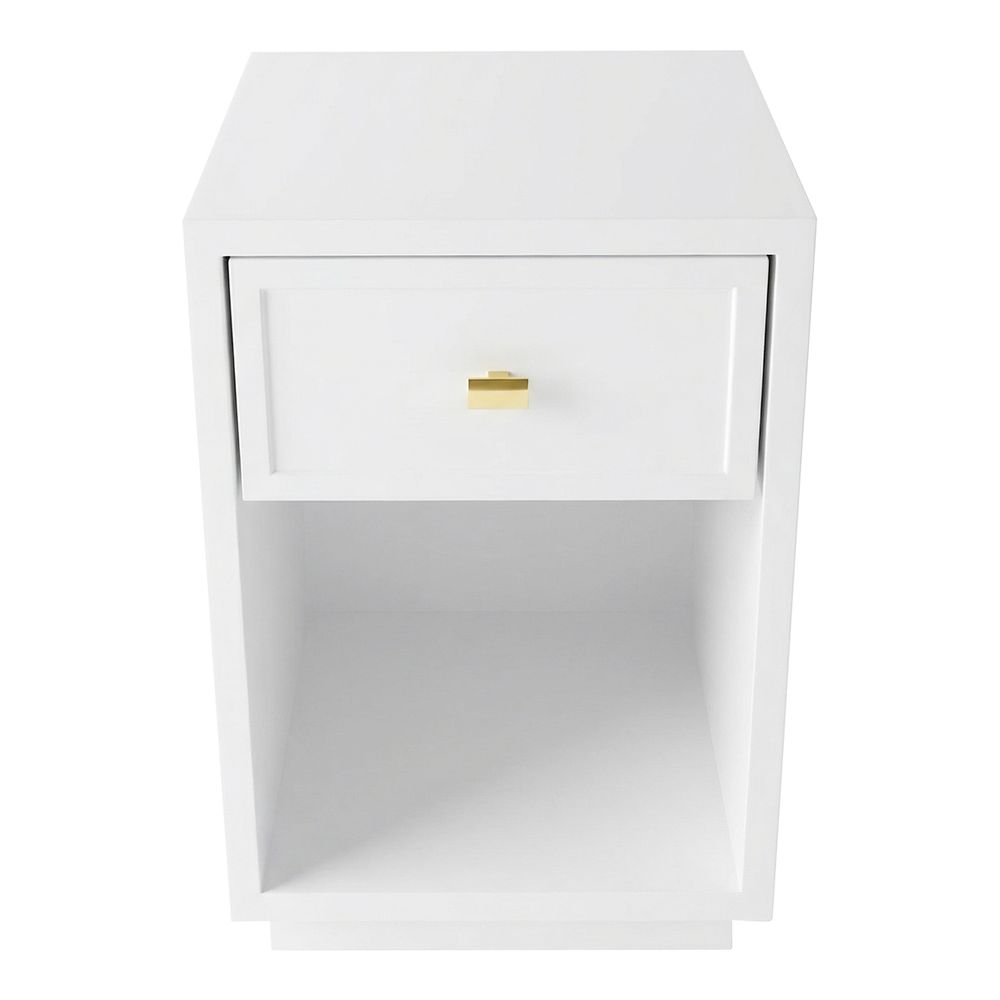 Logan 40x60cm Bedside Table - White