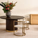 Eli Round Dining Table - 1.2m Smoked Oak