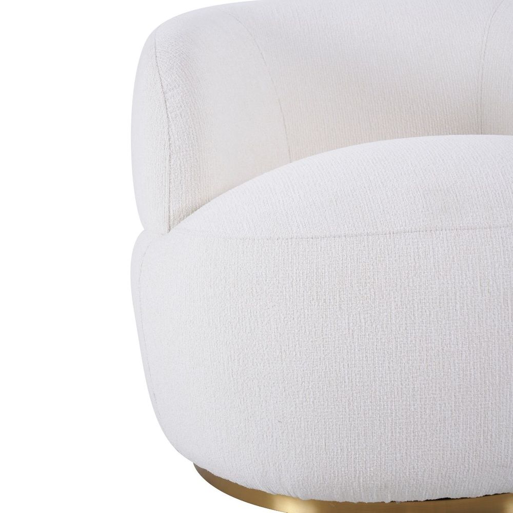 Tubby Swivel Arm Chair - Ecru