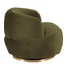 Tubby Swivel Arm Chair - Olive Velvet