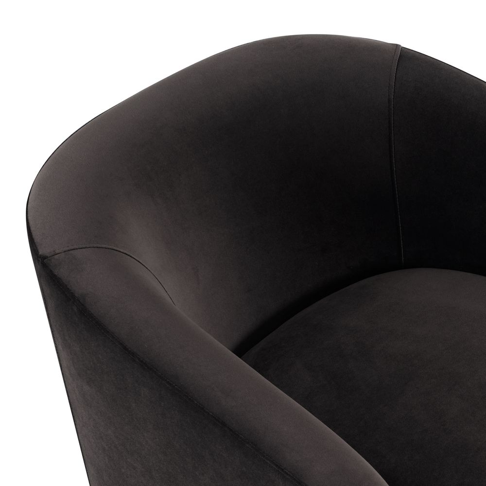 Bellevue Swivel Arm Chair - Slate Grey Velvet