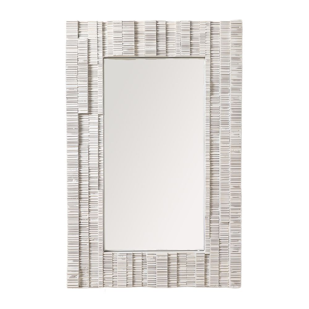 Dunbar Rectangle Wall Mirror - White