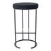 Blackley Black Iron Bar Stool - Black Linen
