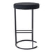 Blackley Black Iron Bar Stool - Black Linen