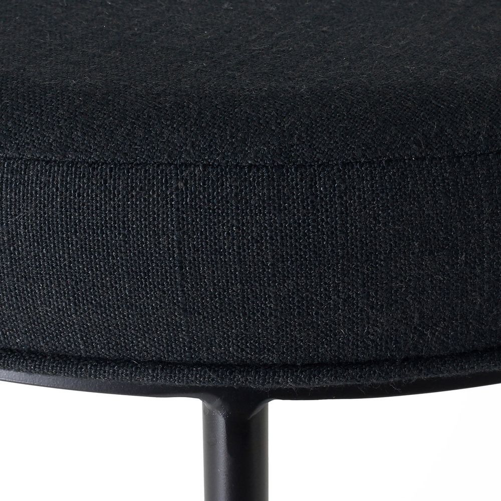Blackley Black Iron Bar Stool - Black Linen