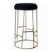 Aiden Gold Steel Bar Stool - Black Linen