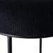 Aiden Black Steel Bar Stool - Black Linen