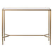 Chloe 110cm Rippled Glass Console Table - Gold
