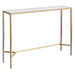 Chloe 110cm Rippled Glass Console Table - Gold