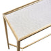 Chloe 110cm Rippled Glass Console Table - Gold