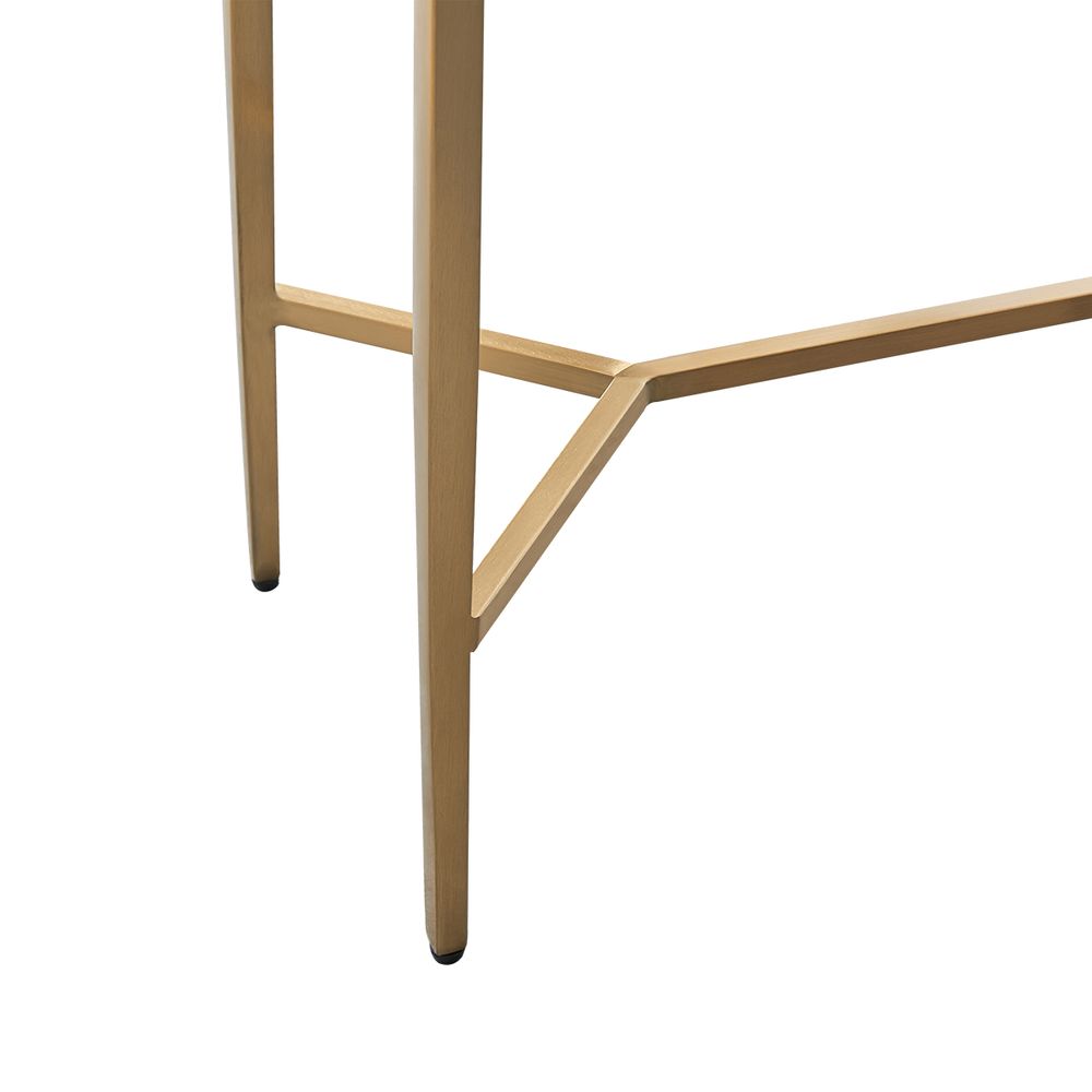 Chloe 110cm Rippled Glass Console Table - Gold