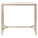 Chloe 90cm Rippled Glass Console Table - Gold