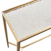Chloe 90cm Rippled Glass Console Table - Gold