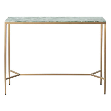 Chloe Dusty Jade Marble Console Table - Gold