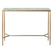 Chloe Dusty Jade Marble Console Table - Gold