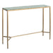 Chloe Dusty Jade Marble Console Table - Gold