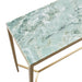 Chloe Dusty Jade Marble Console Table - Gold